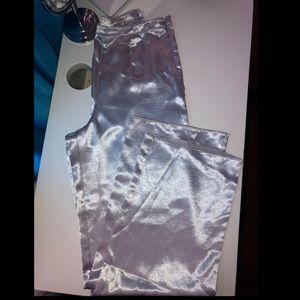 Forever 21 silver wide leg pants